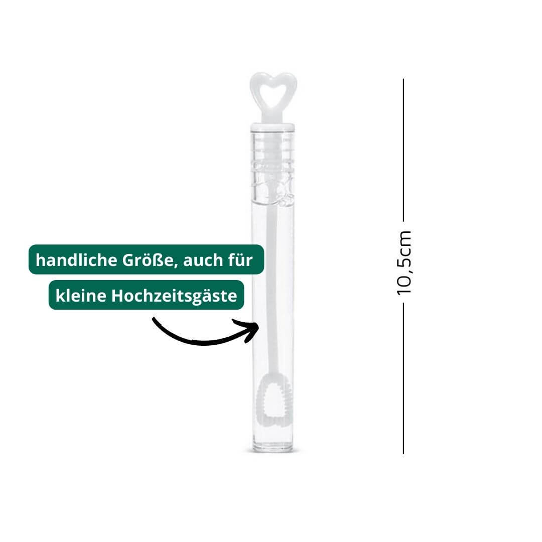 seifenblasen röhrchen hochzeit mit herz