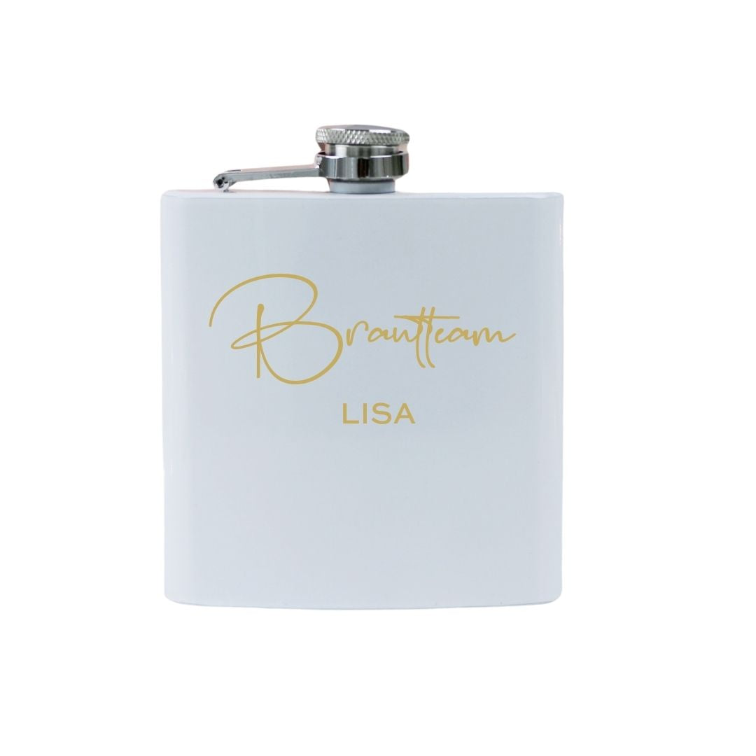 personalisierter flachmann hochzeit geschenk brautteam