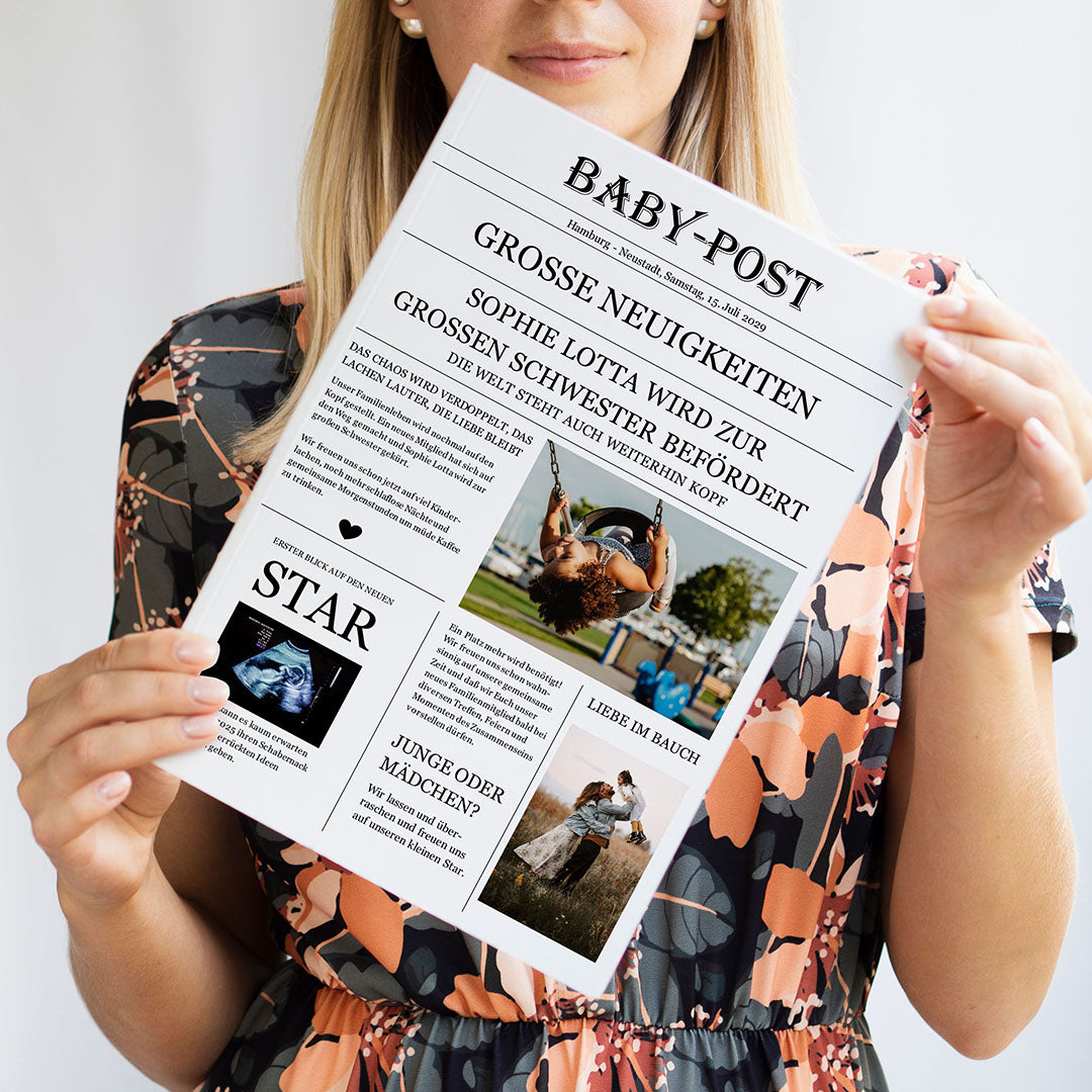 babypost schwangerschaftsverkündung für geschwisterkind große schwester oder großer bruder