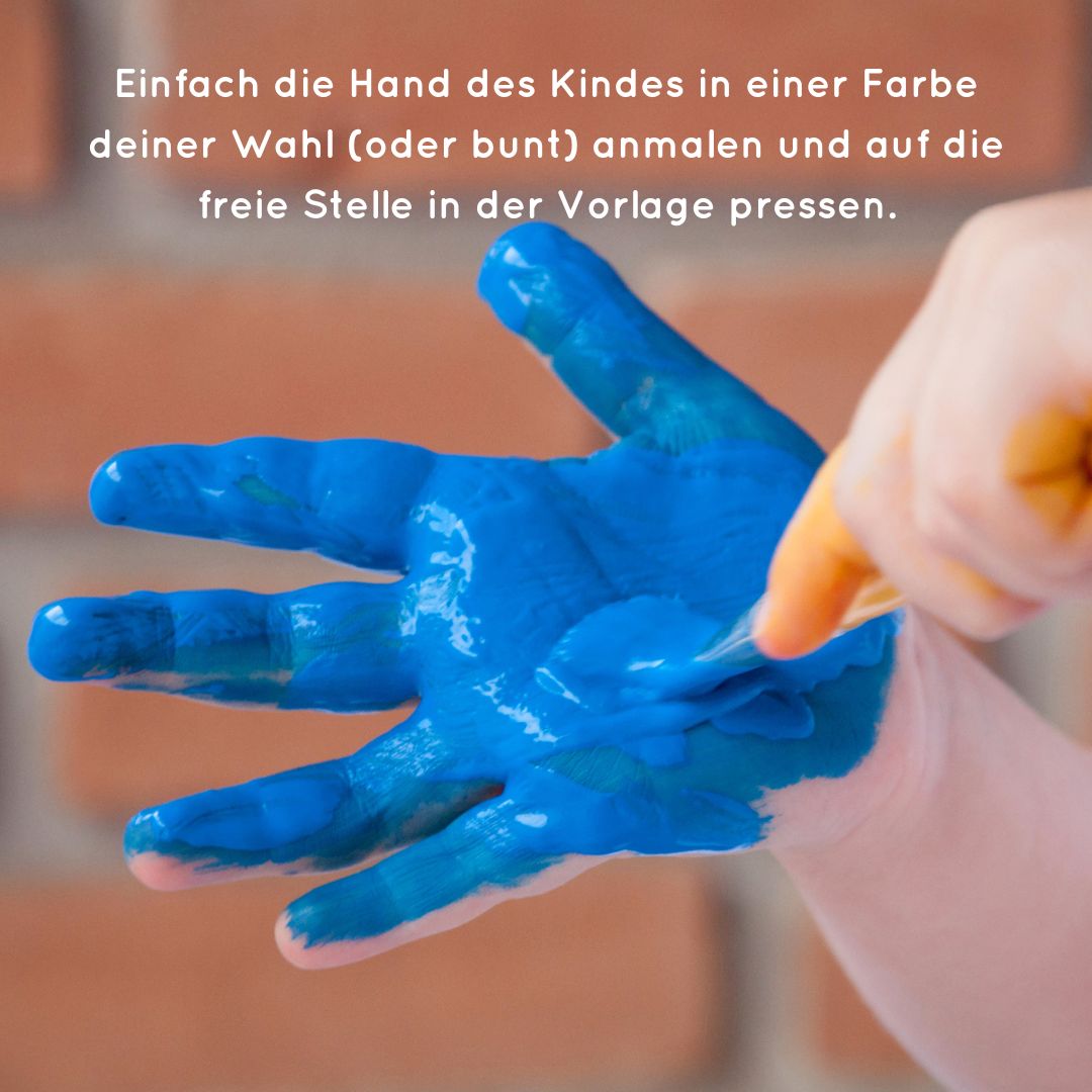 Geschenk Handabdruck Vorlage Opa Sofort Download