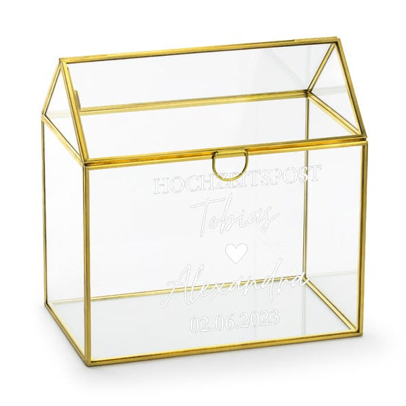 Glas Briefbox Hochzeit