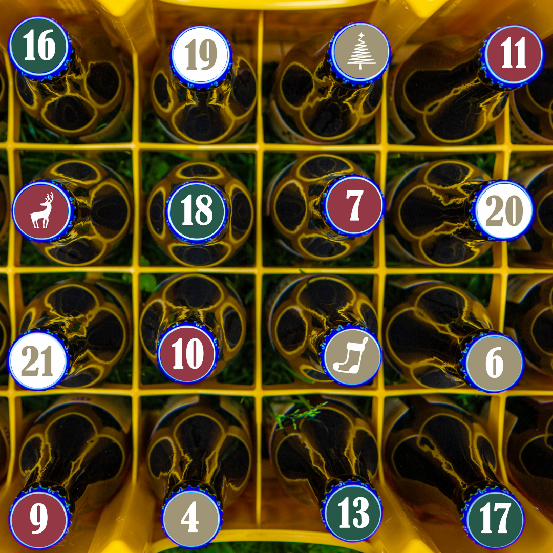 Adventskalender Bier Aufkleber für Bierkasten