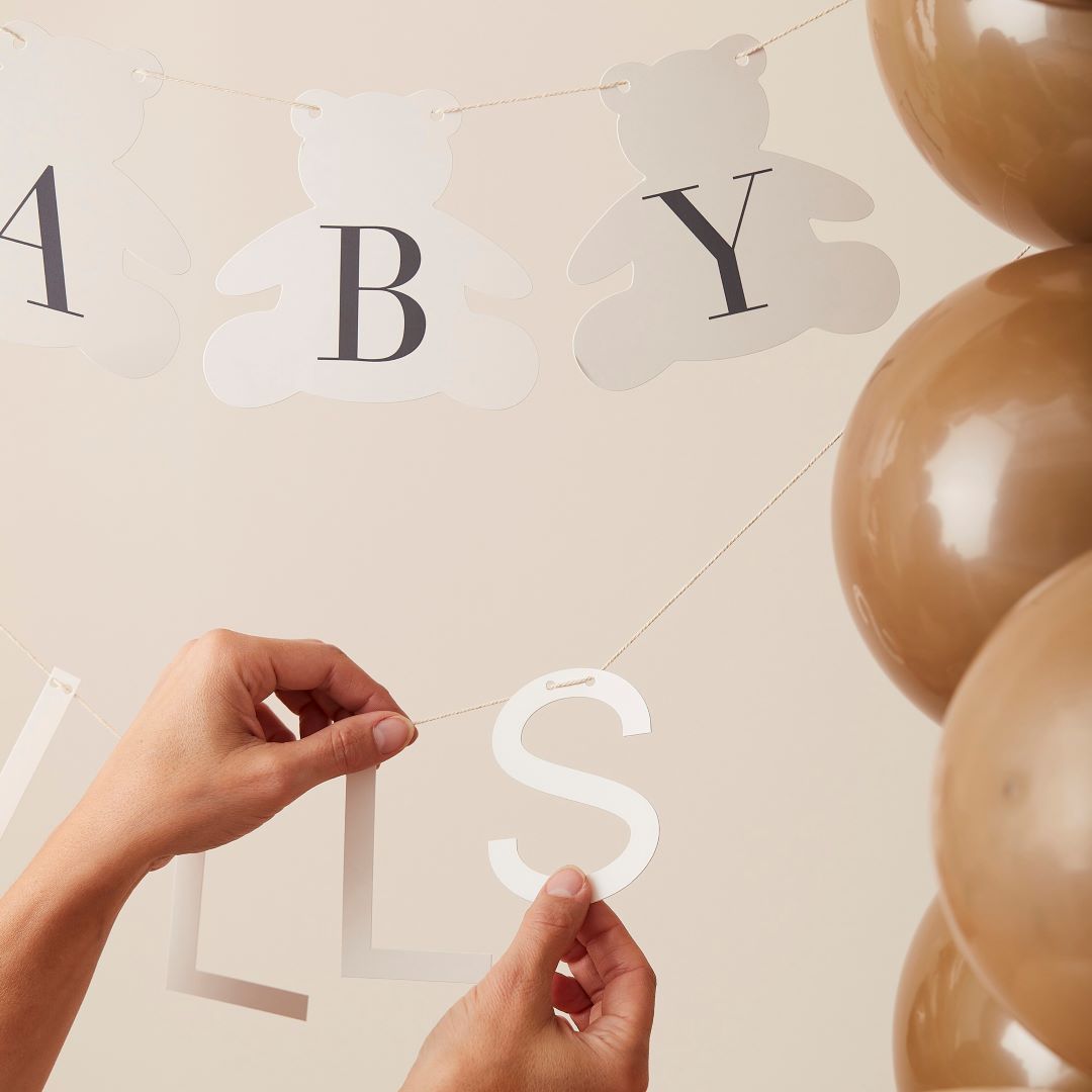 Babyparty Girlande Bär personalisierbar