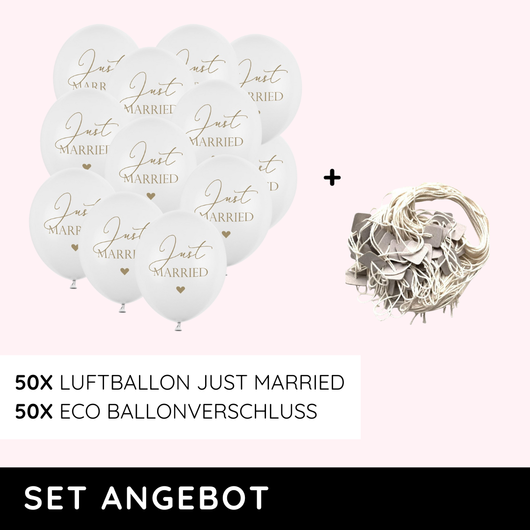 Ballonflug Set Just Married (100-teilig)