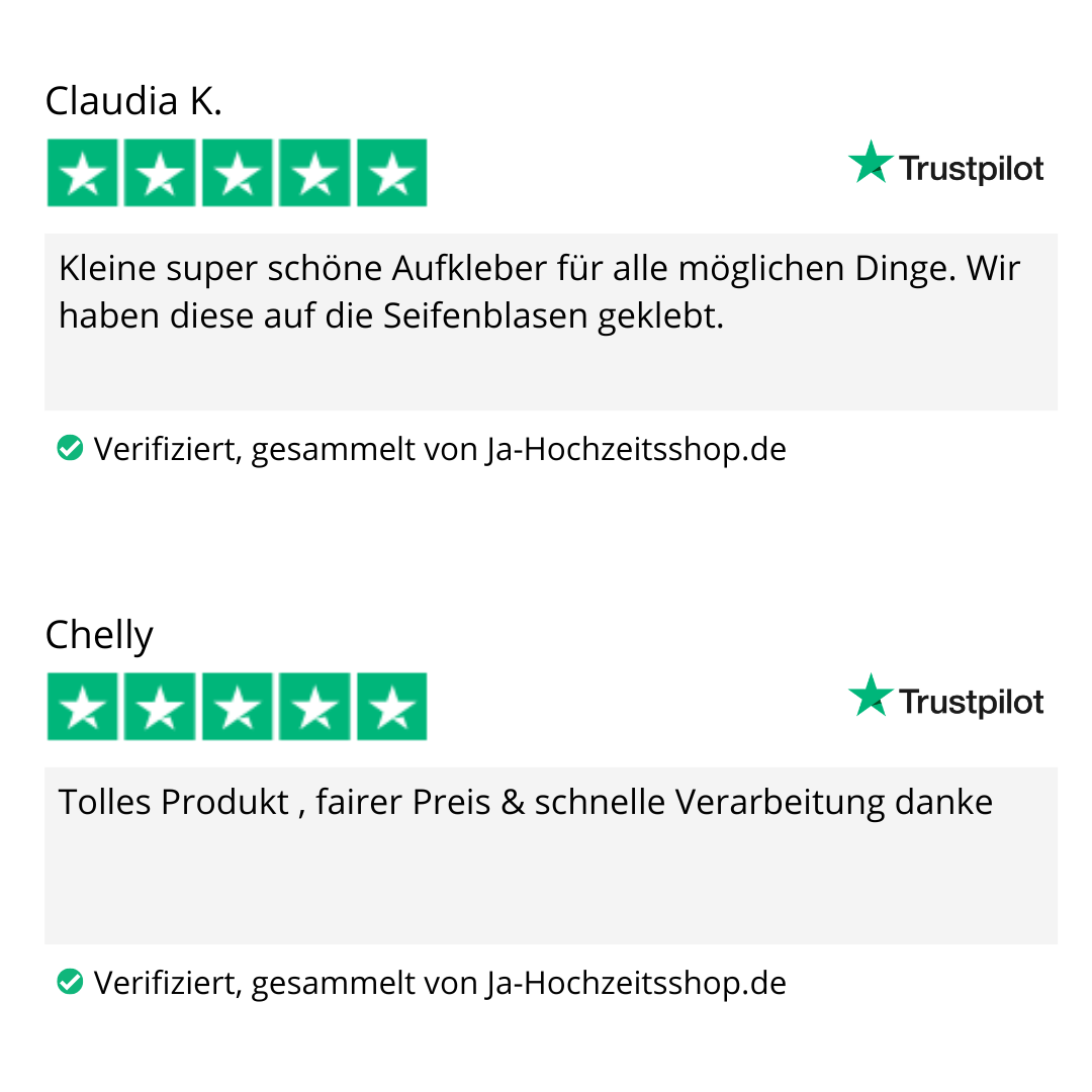 Personalisierte Aufkleber für Seifenblasen (60 Stück)