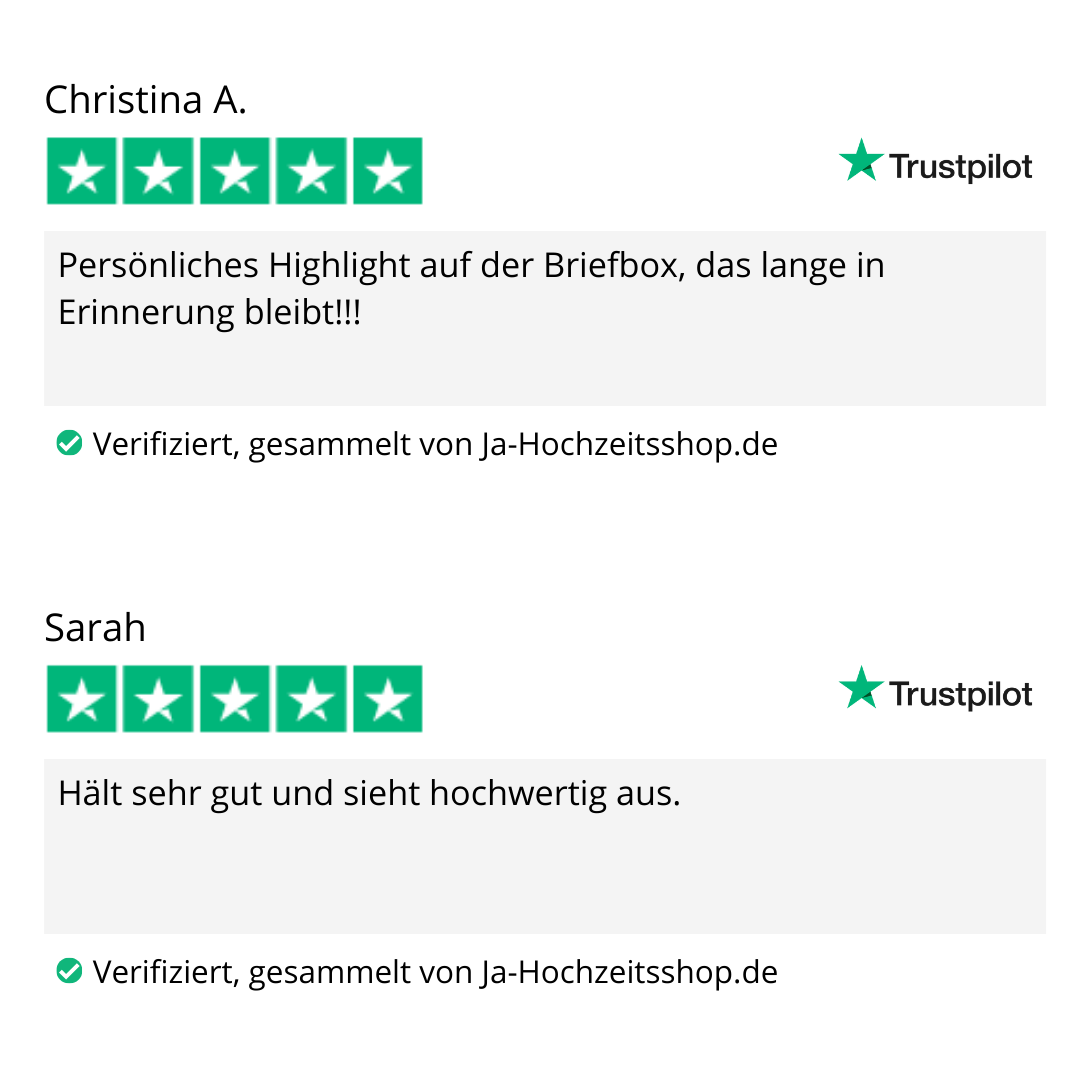 Personalisierter Aufkleber für Briefbox Hochzeitspost