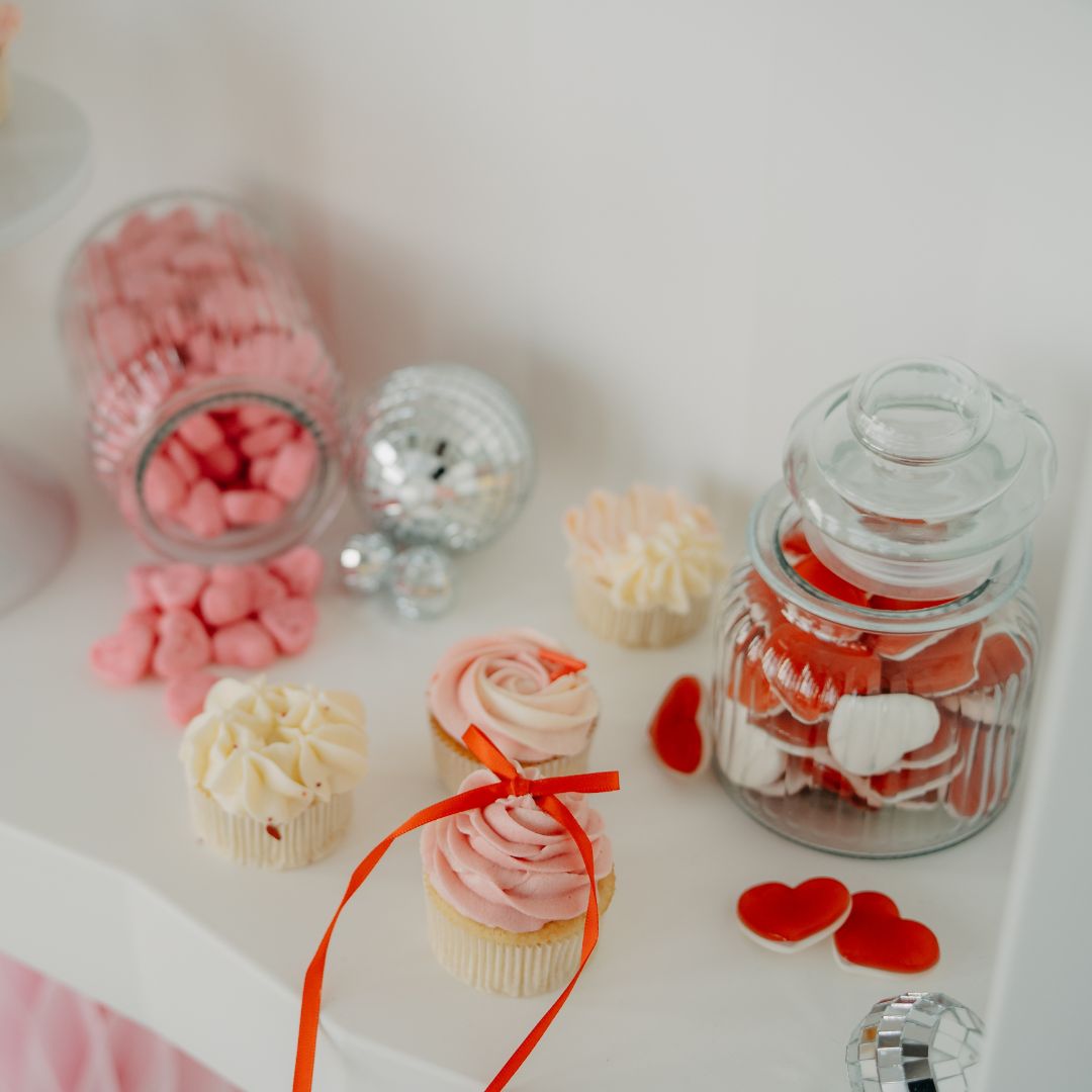 Candy Bar Glas mit Deckel klein