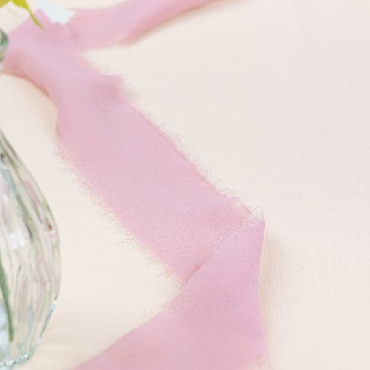 Chiffon Seidenband mit Fransen (5m)