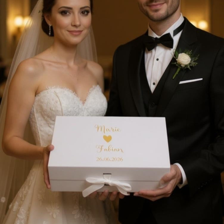 Personalisierte Box Notfallkörbchen zur Hochzeit