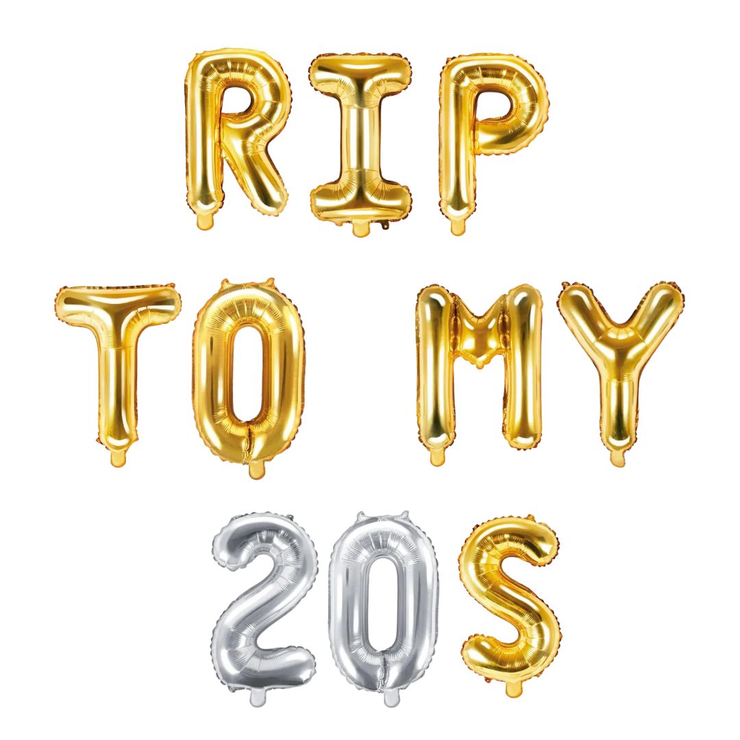 Folienballon RIP to my 20s