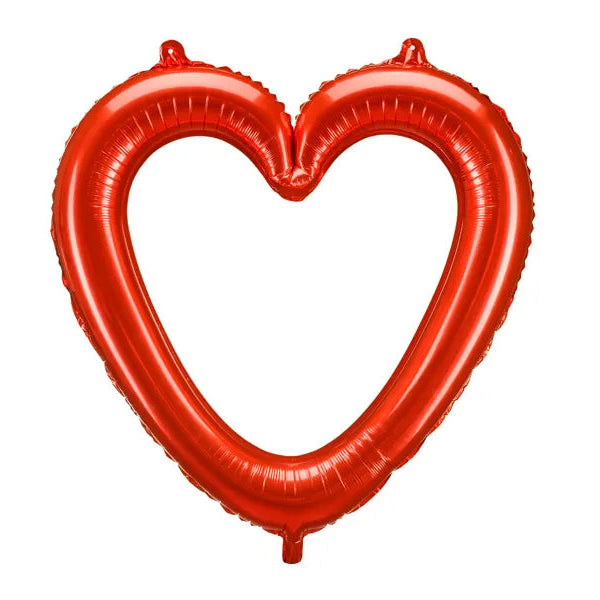 folienballon-fotobox-rahmen-herz-rot