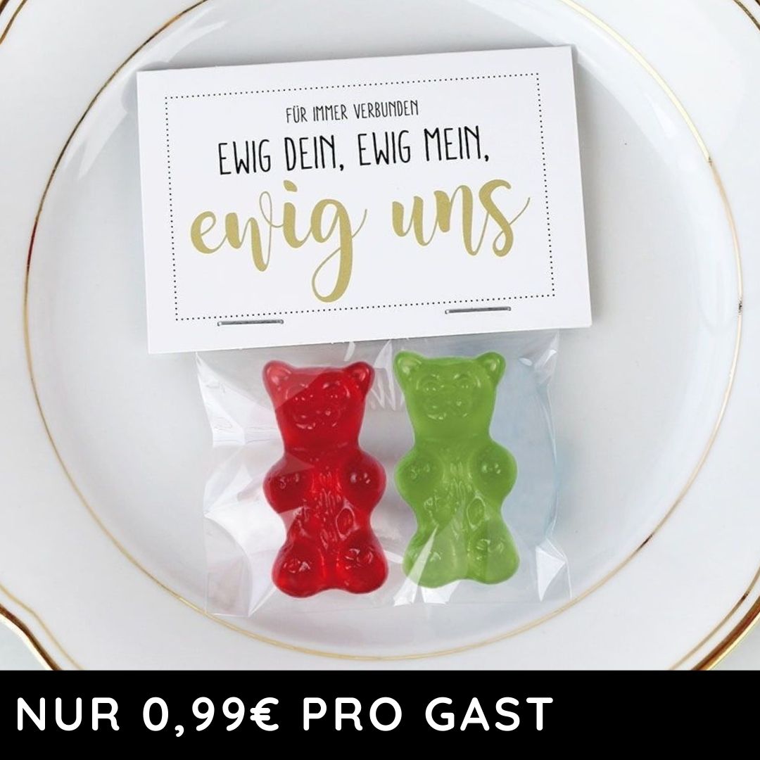 Gastgeschenk Set - Für immer verbunden (70 Stück)