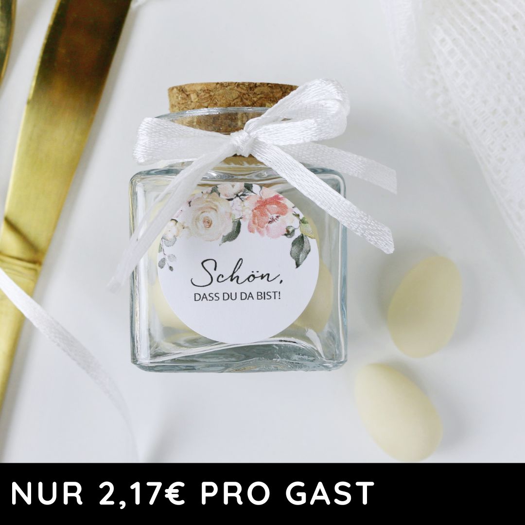 gastgeschenk zur hochzeit italienische mandeln mit 5 hochzeitsmandeln