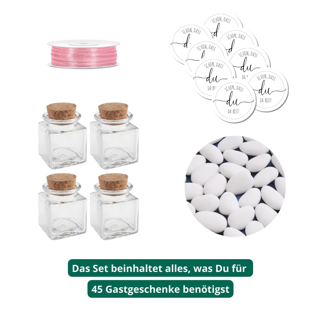 gastgeschenk zur hochzeit italienische mandeln mit 5 hochzeitsmandeln