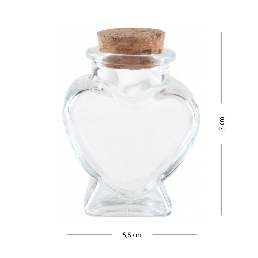 Gastgeschenk Korkenglas Herz (1 Stück)