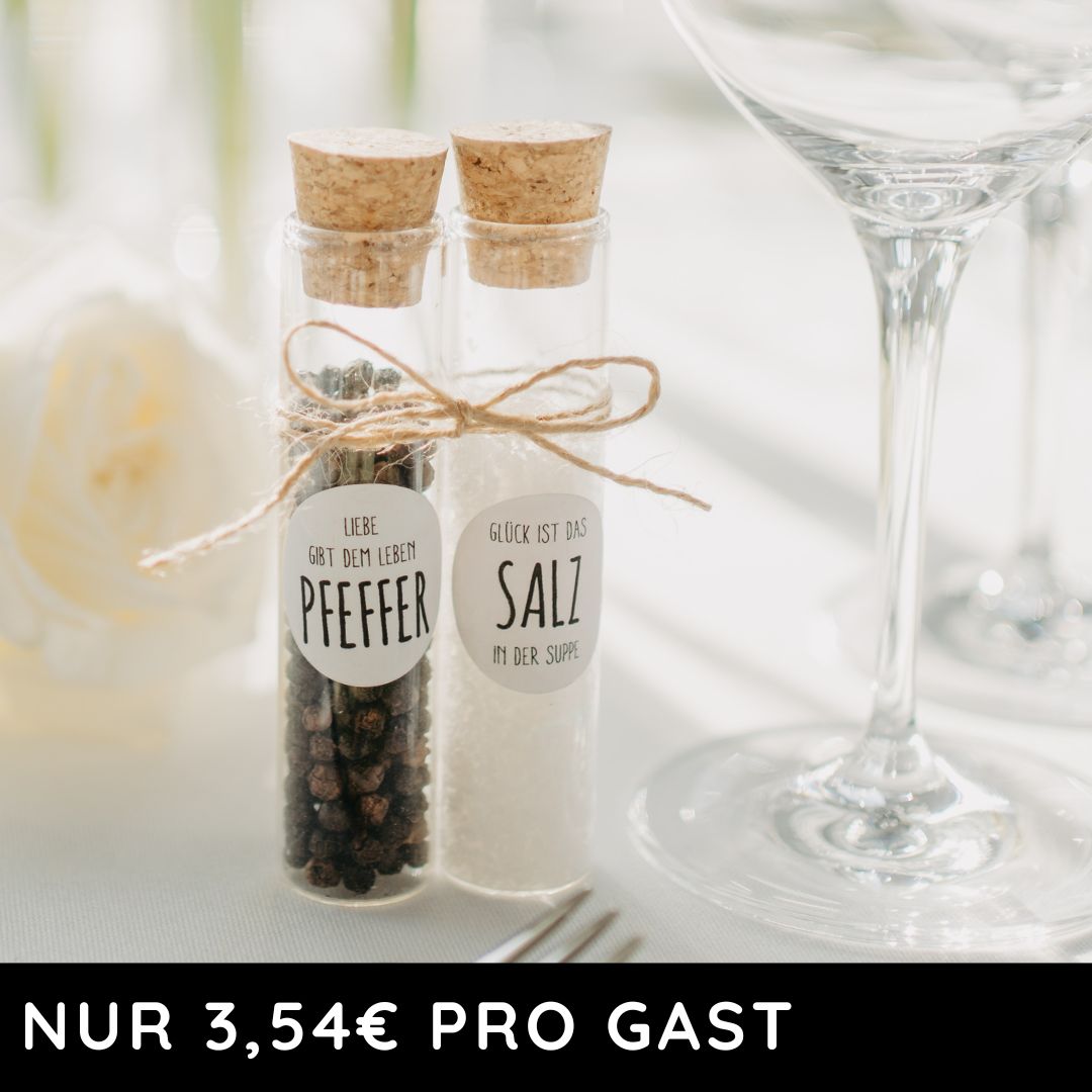 Gastgeschenk Hochzeit Salz & Pfeffer I 24 Stück I Ja-Hochzeitsshop