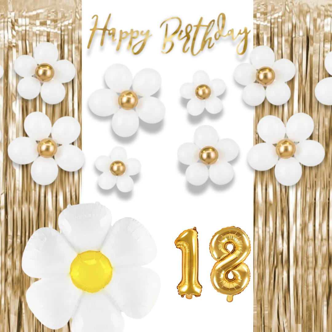 18. Geburtstag Deko Gänseblümchen (11-teilig)