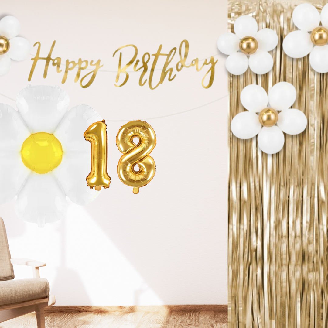 18. Geburtstag Deko Gänseblümchen (11-teilig)