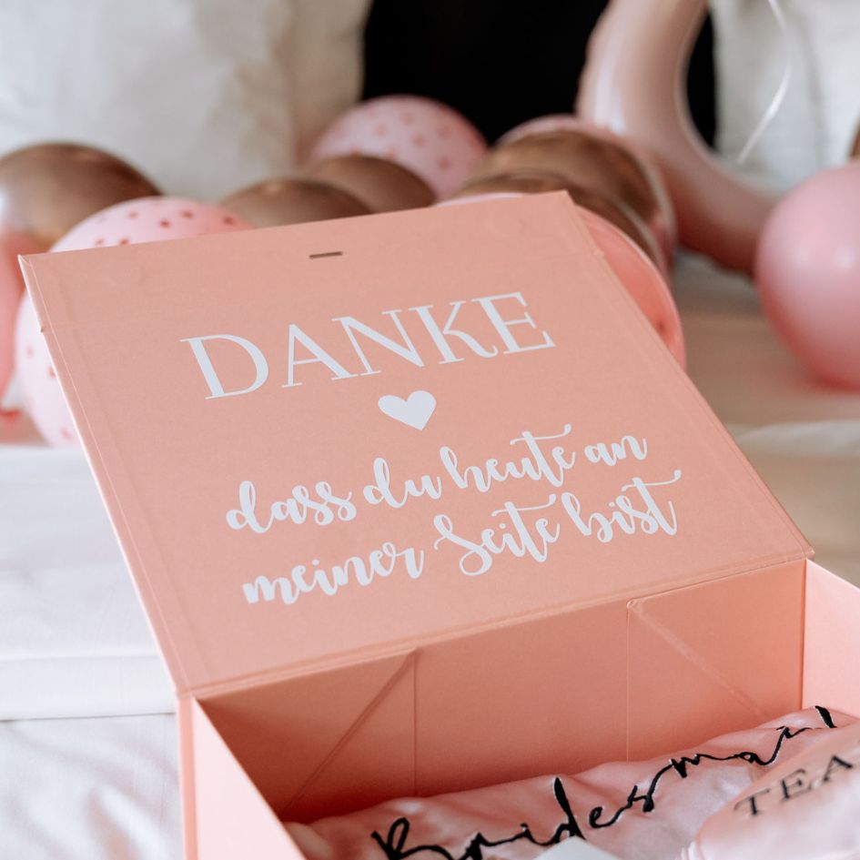 Personalisierte Geschenkbox - Danke dass du heute an meiner Seite bist