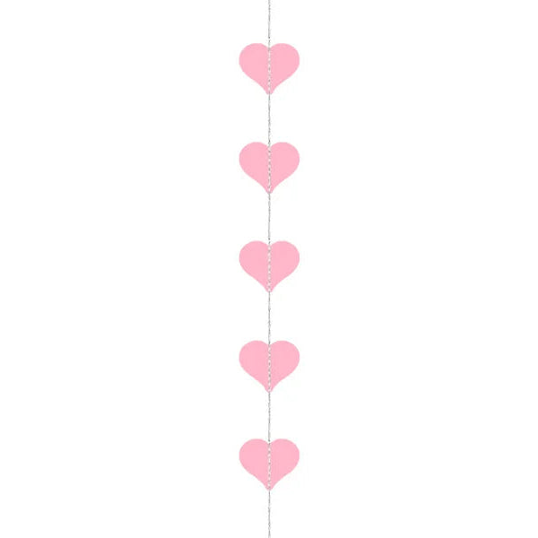 Girlande Herz rosa (1 Strang)