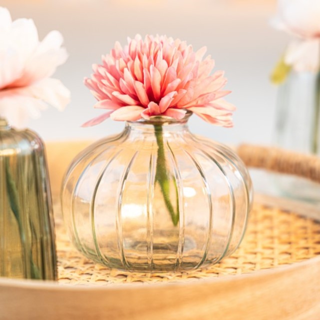 Tischdeko Hochzeit I Glas Vase bauchig I Ja-Hochzeitsshop