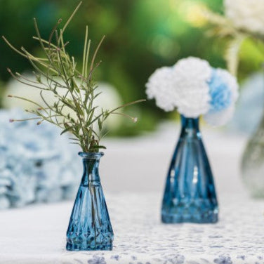 Vase mit Muster blau (1 Stück)