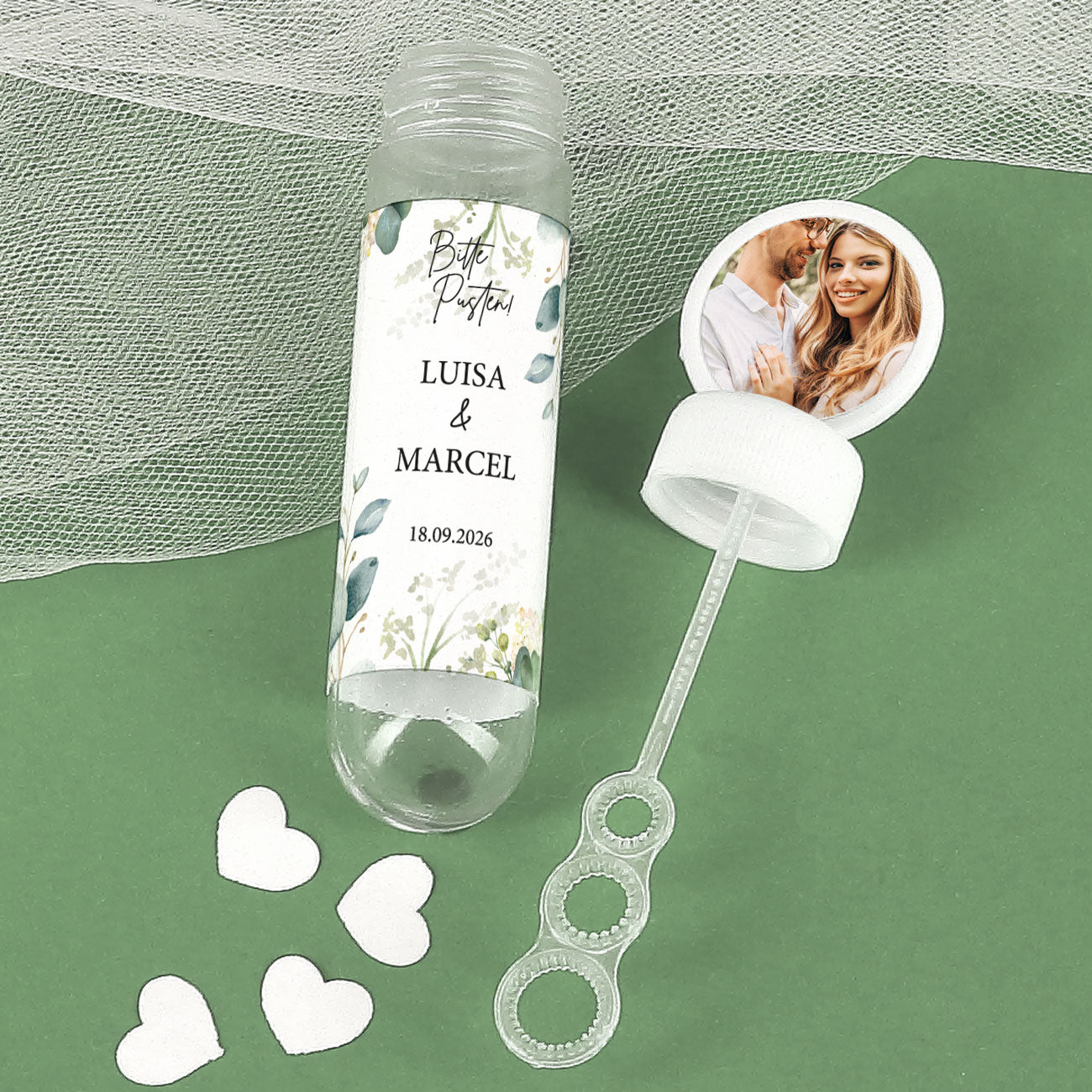 Personalisierte Seifenblasen Eukalyptus (6 Stück)