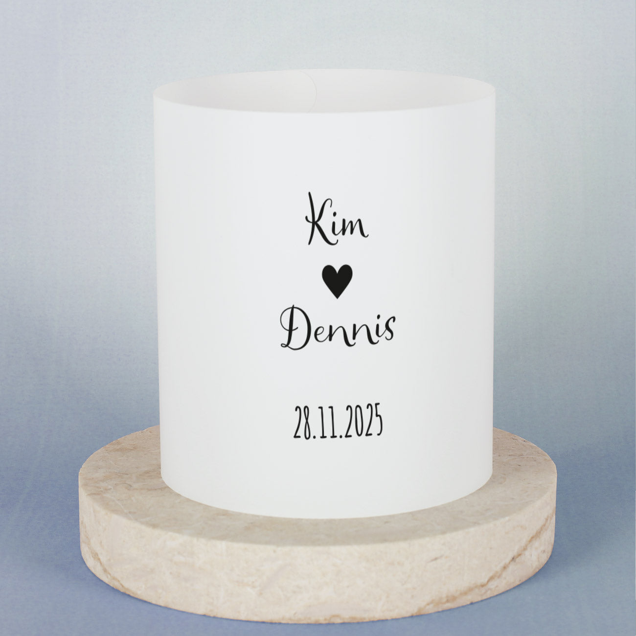 Personalisierte Lichthülle Herzchen (10 Stück)