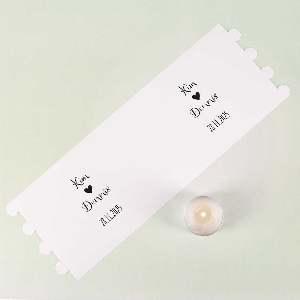 Personalisierte Lichthülle Herzchen (10 Stück)