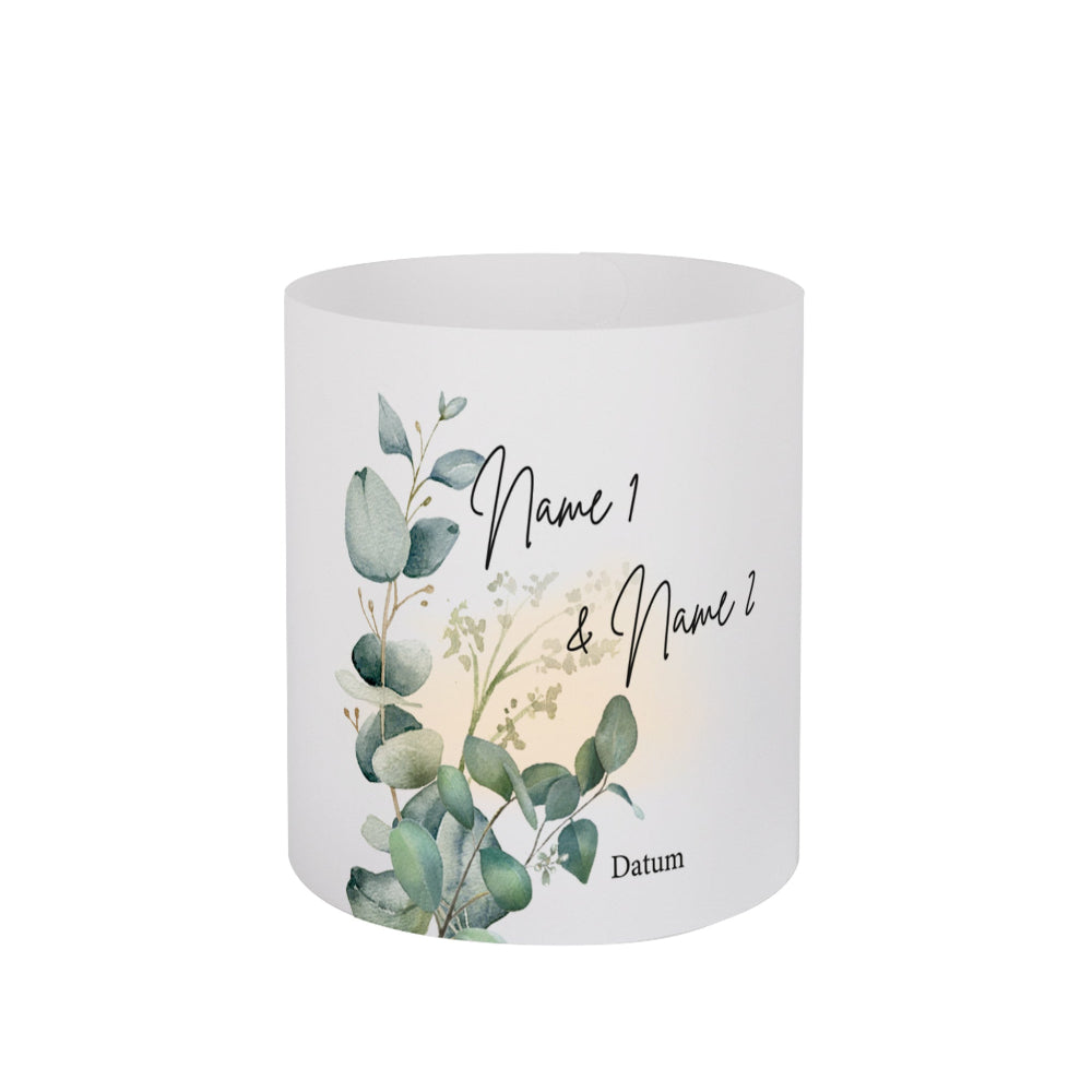 Personalisierte Lichthülle Eukalyptus (10 Stück)