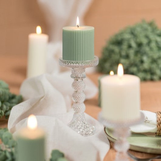 Tischdeko Hochzeit I Kerzenhalter aus Glas I Ja-Hochzeitsshop