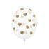 Luftballons Herzchen transparent gold (6 Stück)