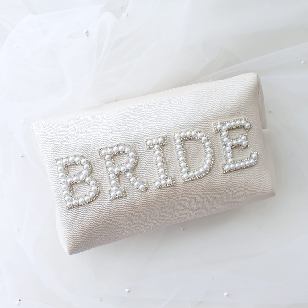 Kosmetiktasche Bride mit Perlen