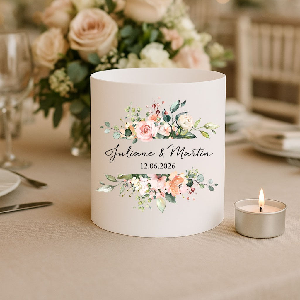 Personalisierte Lichthülle Blütenzauber (10 Stück)