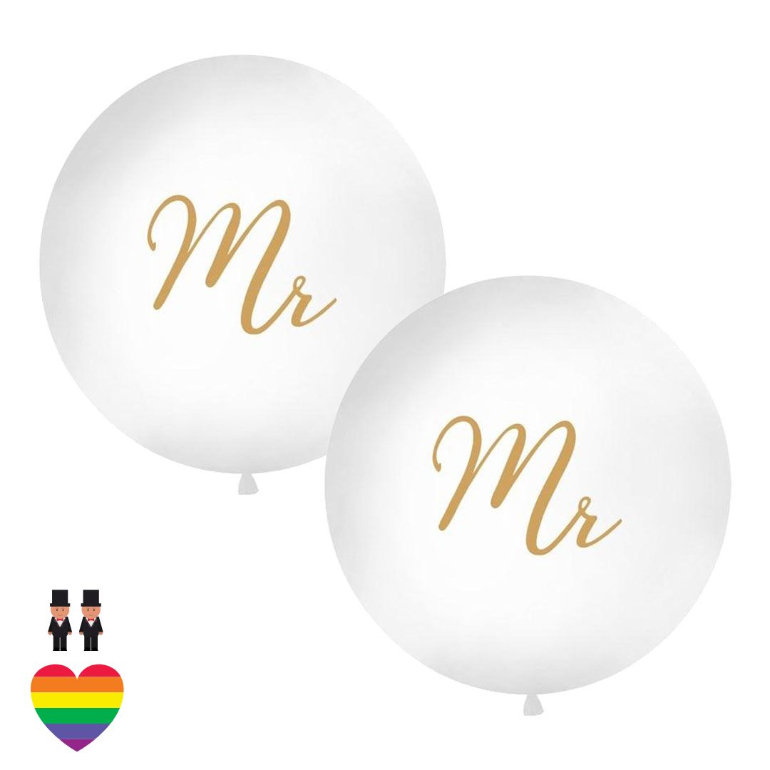 XXL Luftballon Set Mr & Mr (2 Stück)