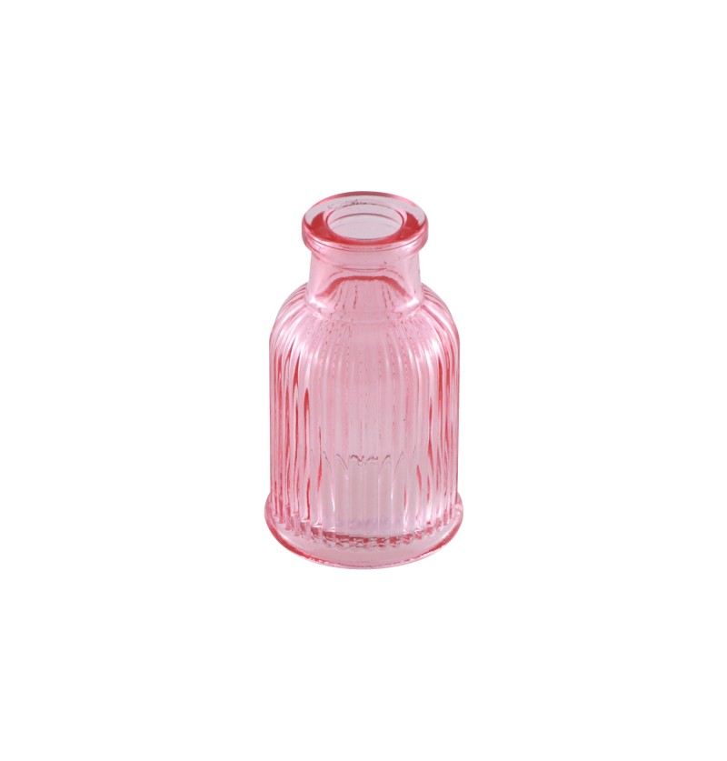 mini-vase-rosa-gestreift-hochzeit-tischdeko