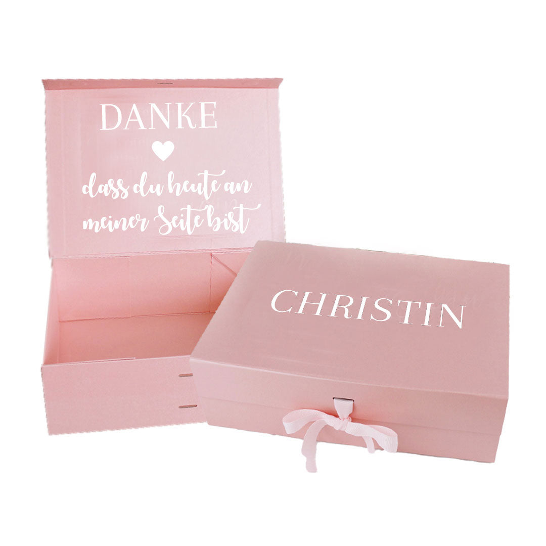Personalisierte Geschenkbox - Danke dass du heute an meiner Seite bist