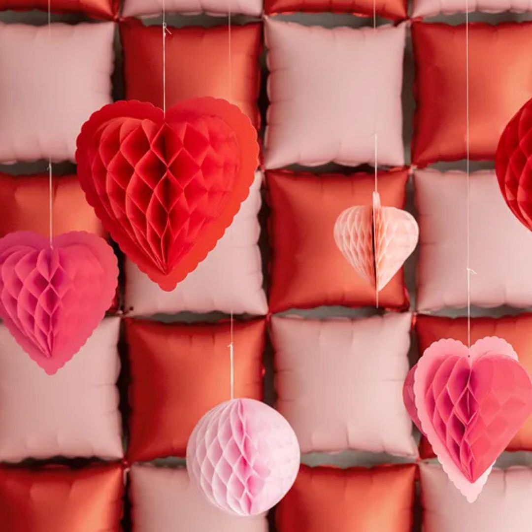 Pompom Set Herz (3 Stück)