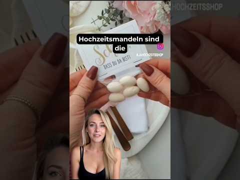 Gastgeschenk Set italienische Mandeln mit Spruch weiß (für 48 Gäste)