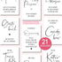 Set aus 21 Schildern zur Hochzeit als Sofort-Download