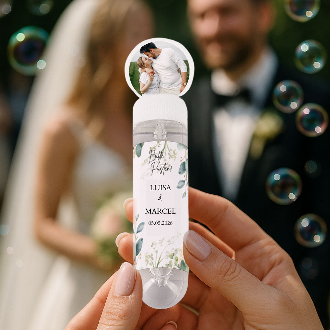 Personalisierte Seifenblasen Eukalyptus (6 Stück)