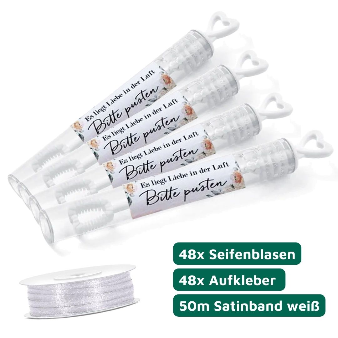 seifenblasen zur hochzeit set