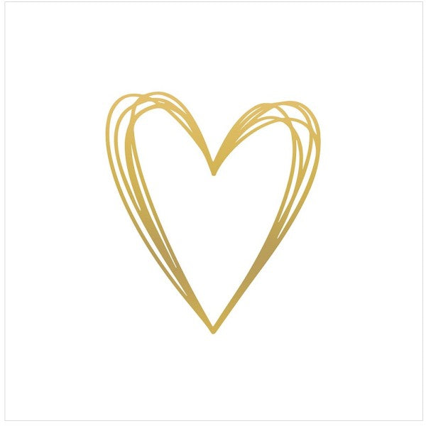 Serviette Goldenes Herz (20 Stück)