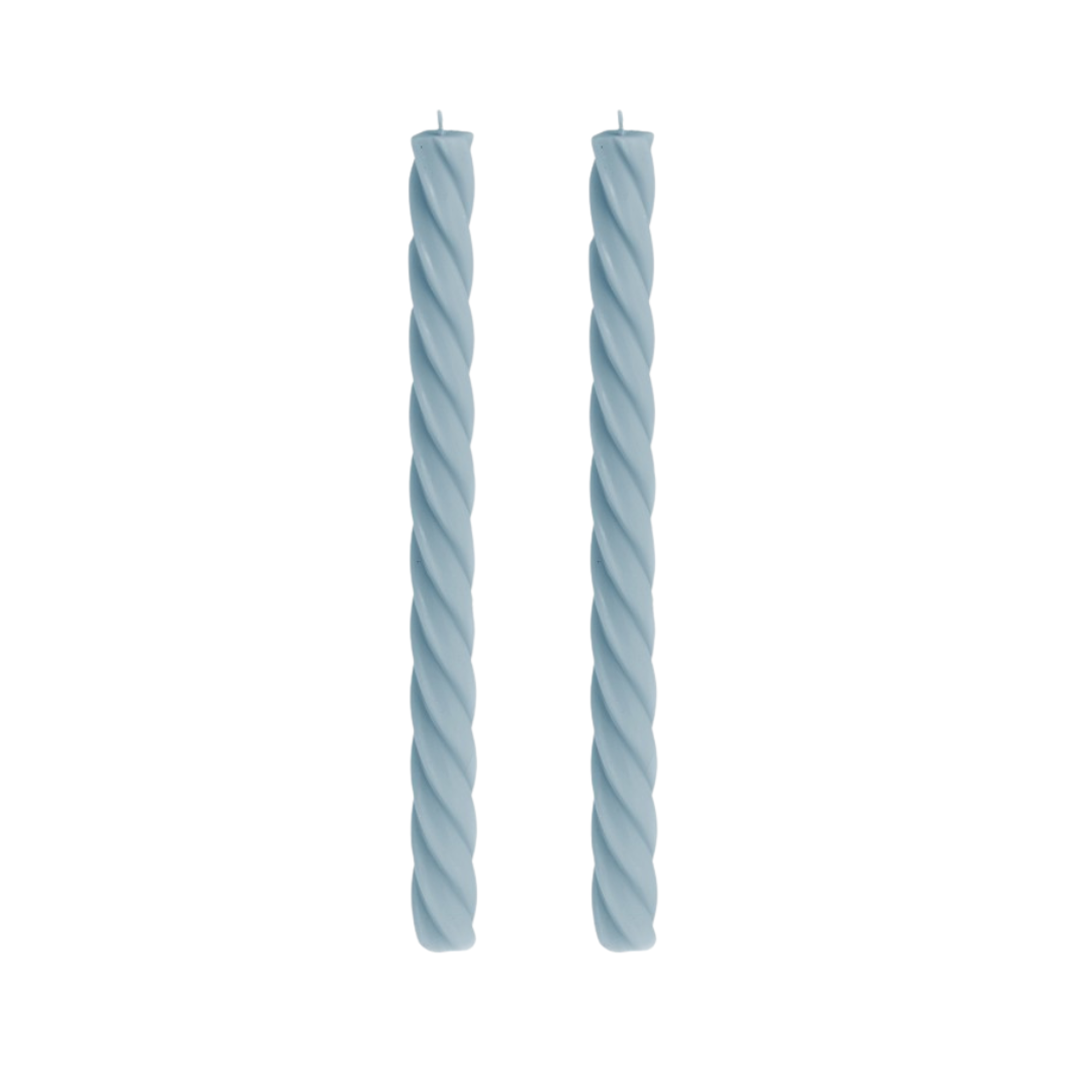 Stabkerze gedreht 26cm (2 Stück)