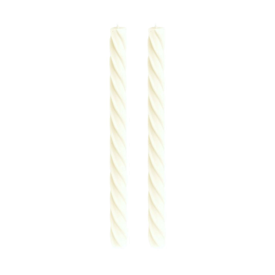 Stabkerze gedreht 26cm (2 Stück)
