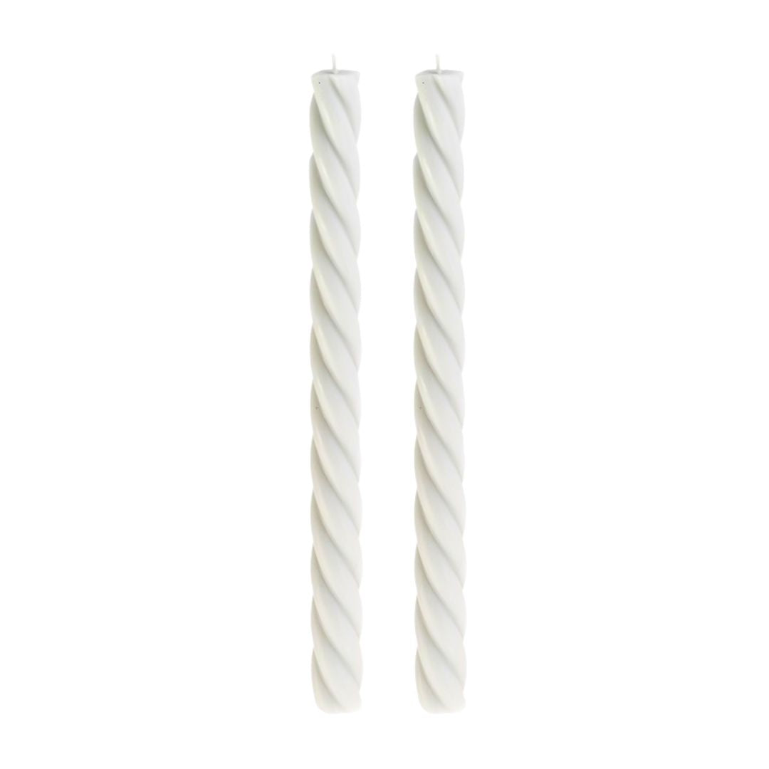 Stabkerze gedreht 26cm (2 Stück)
