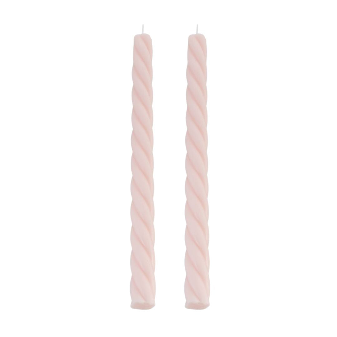 Stabkerze gedreht 26cm (2 Stück)