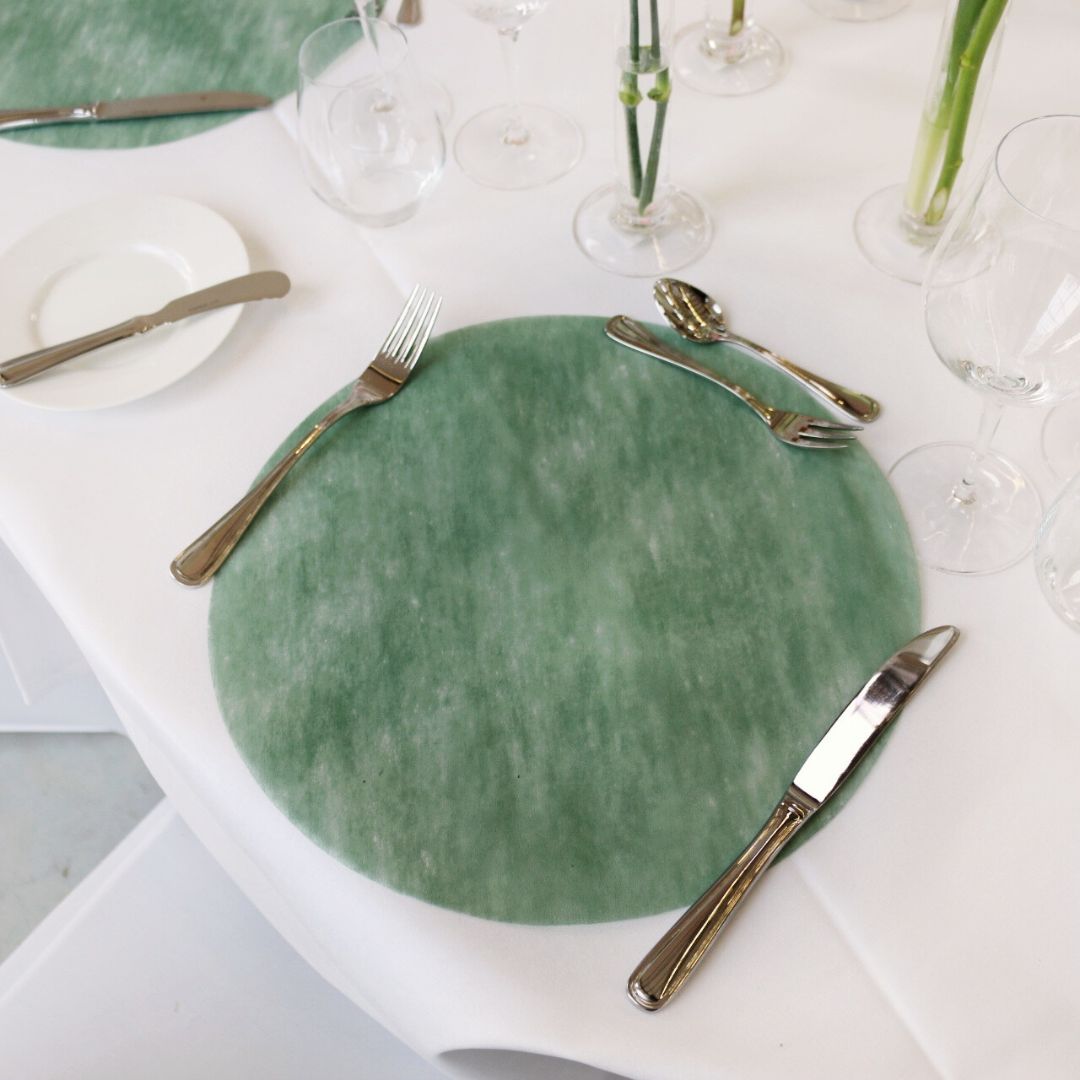 tischset aus vlies rund
