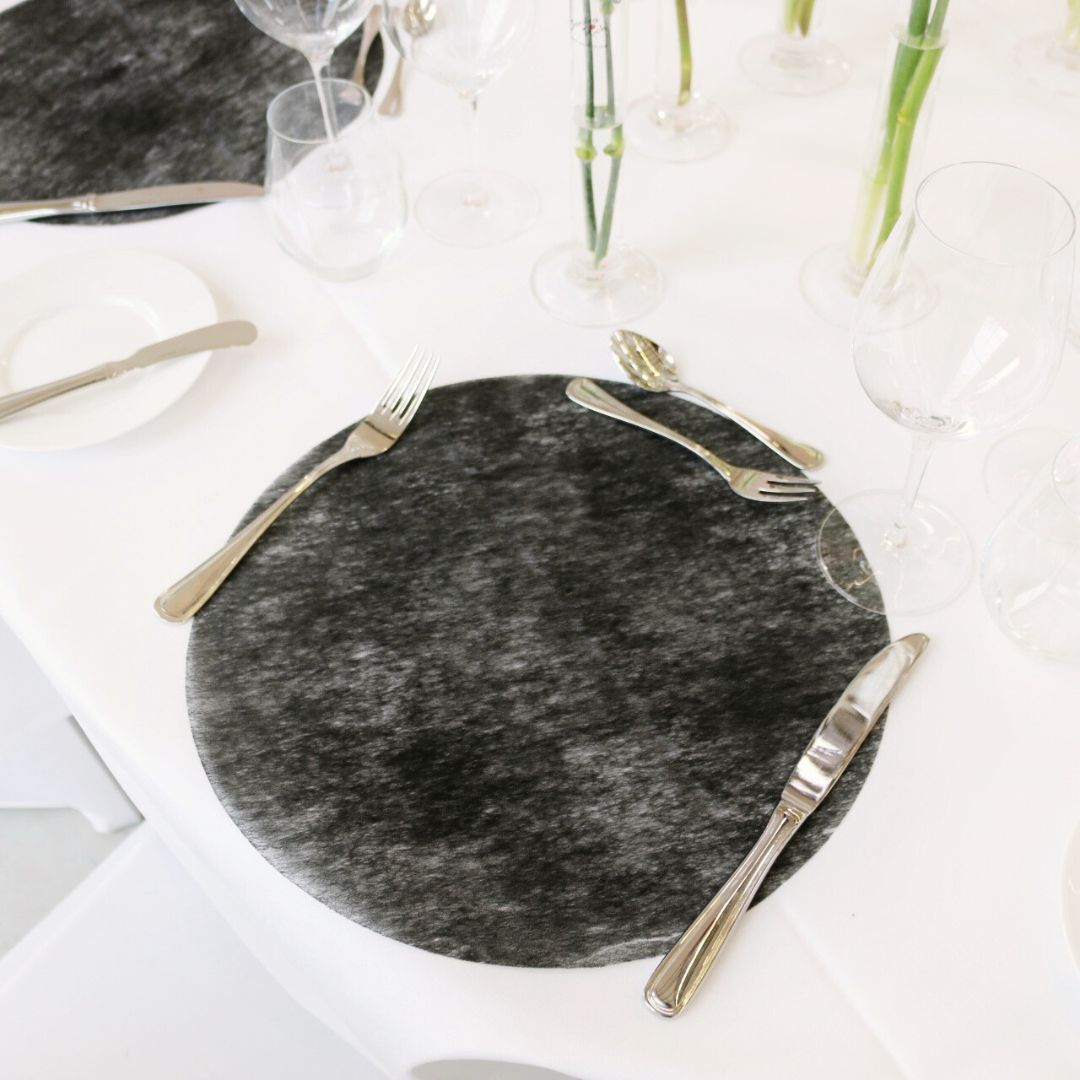 tischset aus vlies rund