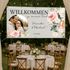 Personalisiertes Willkommensbanner Hochzeit Blütenzauber